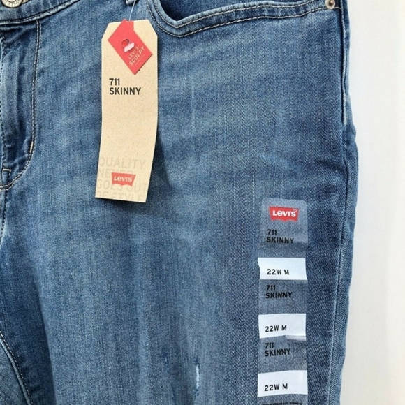 Levi's 711 Skinny Jeans Size 22 Stretch - Picture 3 of 9